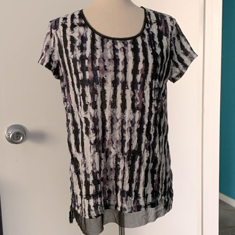 Simply Vera by Vera Wang Vertical Tie-Dye Top
